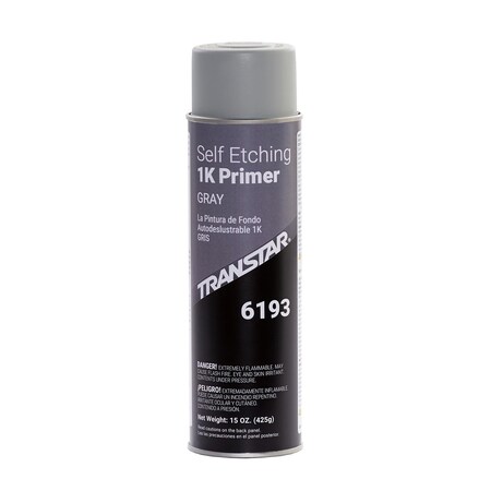 Transtar Autobody Technology Self Etching 1K Primer, 20oz Aerosol, Gray, Can 6193